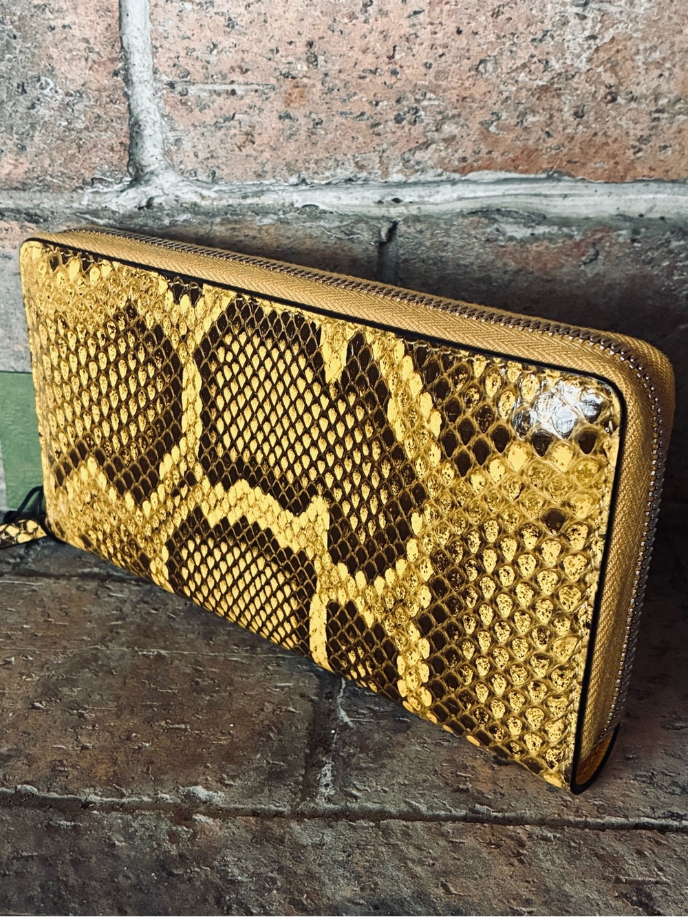 Gucci python zip around Continental wallet yellow exotic full inc ltd ed ECU - Picture 10 of 17